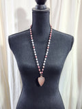 Rose Quartz and Rhodochrosite Meditation Amulet