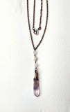 Vera Cruz Amethyst Point with Rose Quartz Beads