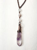 Vera Cruz Amethyst Point with Rose Quartz Beads