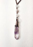 Vera Cruz Amethyst Point with Rose Quartz Beads