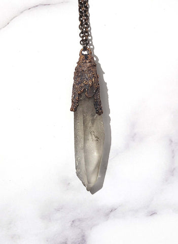 Smoky Lemurian Quartz Amulet