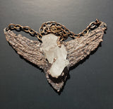 Quartz Cluster and Labradorite Angel Wings