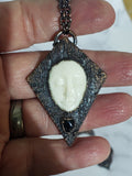 Obsidian Moon Goddess Amulet