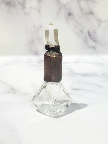 Magickal Potion Bottle with Clear Quartz Point